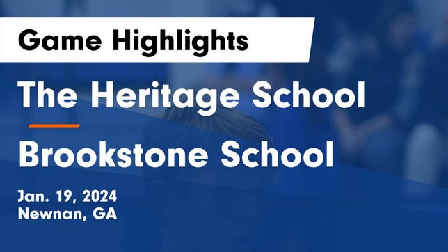 Watch this highlight video of the Heritage (Newnan, GA) basketball team in its game The Heritage School vs Brookstone School Game Highlights - Jan. 19, 2024 on Jan 19, 2024