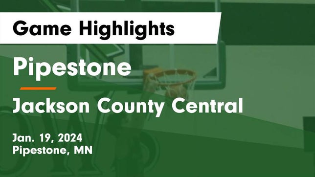 Watch this highlight video of the Pipestone (MN) basketball team in its game Pipestone  vs Jackson County Central  Game Highlights - Jan. 19, 2024 on Jan 19, 2024