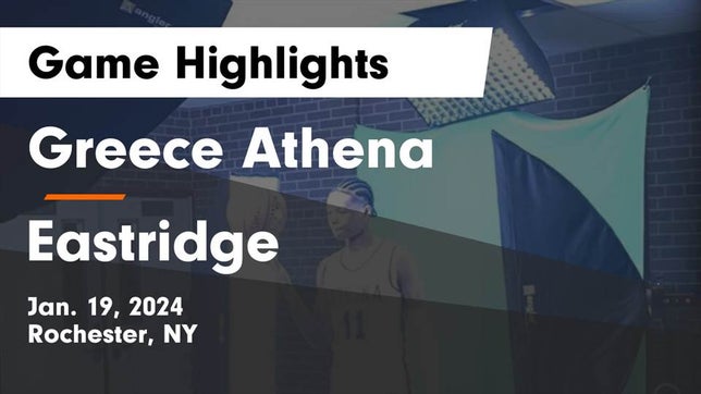 Watch this highlight video of the Greece Athena (Rochester, NY) basketball team in its game Greece Athena  vs Eastridge  Game Highlights - Jan. 19, 2024 on Jan 19, 2024