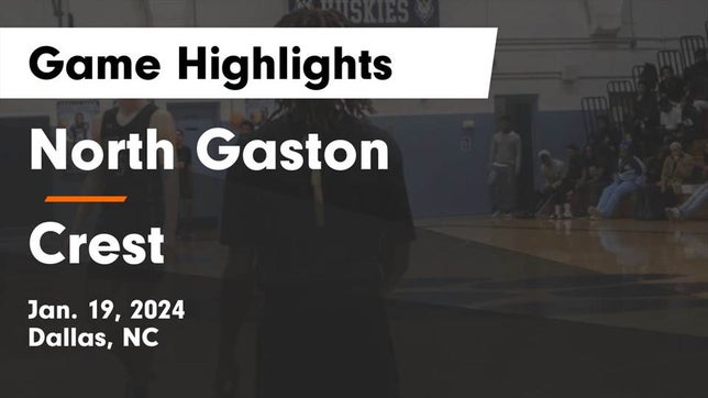 Watch this highlight video of the North Gaston (Dallas, NC) basketball team in its game North Gaston  vs Crest  Game Highlights - Jan. 19, 2024 on Jan 19, 2024