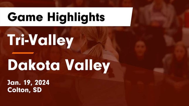 Watch this highlight video of the Tri-Valley (Colton, SD) girls basketball team in its game Tri-Valley  vs Dakota Valley  Game Highlights - Jan. 19, 2024 on Jan 19, 2024