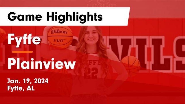 Watch this highlight video of the Fyffe (AL) girls basketball team in its game Fyffe  vs Plainview  Game Highlights - Jan. 19, 2024 on Jan 19, 2024