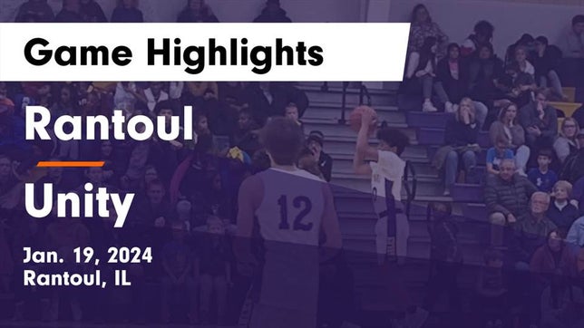 Watch this highlight video of the Rantoul (IL) basketball team in its game Rantoul  vs Unity  Game Highlights - Jan. 19, 2024 on Jan 19, 2024