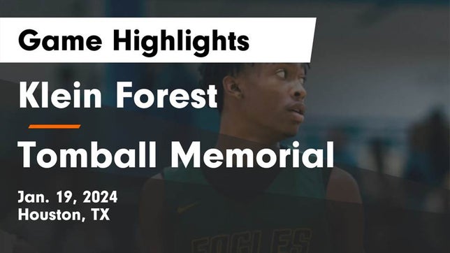 Watch this highlight video of the Klein Forest (Houston, TX) basketball team in its game Klein Forest  vs Tomball Memorial  Game Highlights - Jan. 19, 2024 on Jan 19, 2024