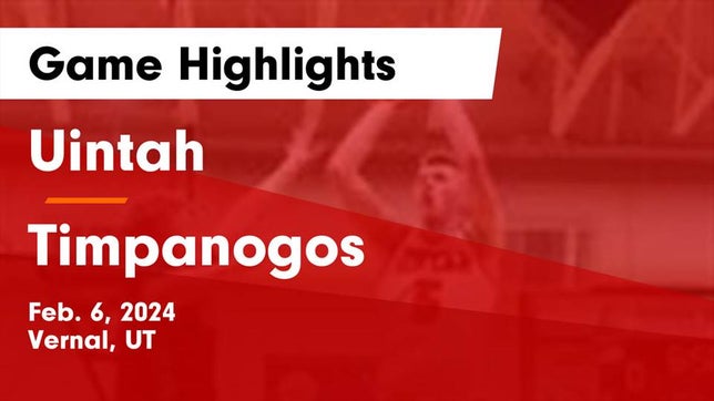 Watch this highlight video of the Uintah (Vernal, UT) basketball team in its game Uintah  vs Timpanogos  Game Highlights - Feb. 6, 2024 on Feb 6, 2024
