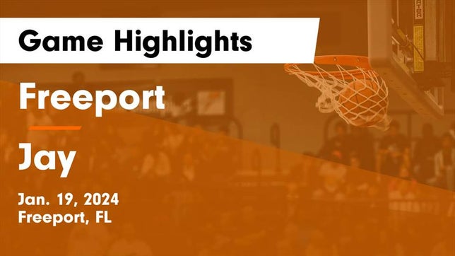 Watch this highlight video of the Freeport (FL) girls basketball team in its game Freeport  vs Jay  Game Highlights - Jan. 19, 2024 on Jan 19, 2024