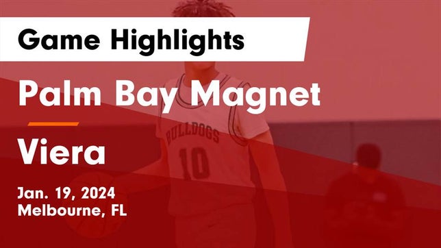 Watch this highlight video of the Palm Bay (Melbourne, FL) basketball team in its game Palm Bay Magnet  vs Viera  Game Highlights - Jan. 19, 2024 on Jan 19, 2024