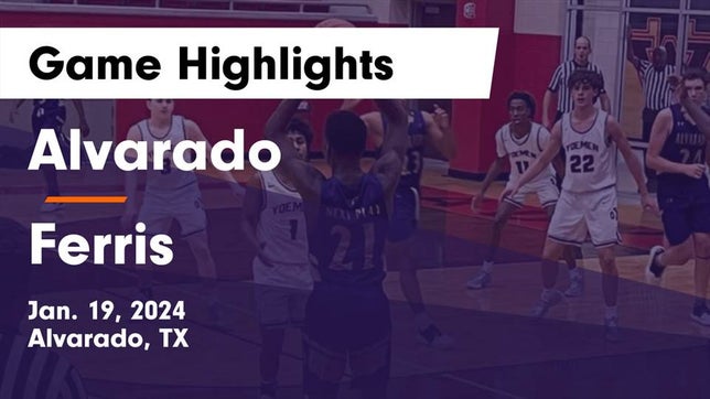 Watch this highlight video of the Alvarado (TX) basketball team in its game Alvarado  vs Ferris  Game Highlights - Jan. 19, 2024 on Jan 19, 2024