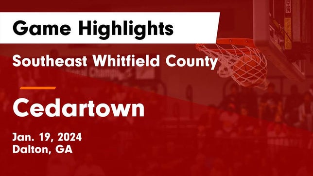 Watch this highlight video of the Southeast Whitfield County (Dalton, GA) girls basketball team in its game Southeast Whitfield County vs Cedartown  Game Highlights - Jan. 19, 2024 on Jan 19, 2024