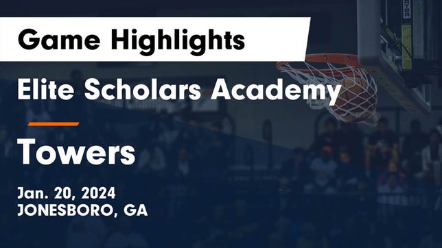 Watch this highlight video of the Elite Scholars Academy (Jonesboro, GA) basketball team in its game Elite Scholars Academy  vs Towers  Game Highlights - Jan. 20, 2024 on Jan 19, 2024