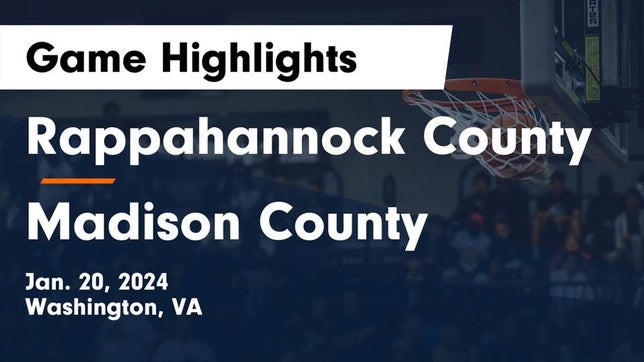 Watch this highlight video of the Rappahannock County (Washington, VA) basketball team in its game Rappahannock County  vs Madison County  Game Highlights - Jan. 20, 2024 on Jan 20, 2024