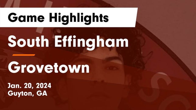 Watch this highlight video of the South Effingham (Guyton, GA) basketball team in its game South Effingham  vs Grovetown  Game Highlights - Jan. 20, 2024 on Jan 20, 2024