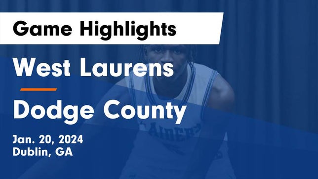 Watch this highlight video of the West Laurens (Dexter, GA) basketball team in its game West Laurens  vs Dodge County  Game Highlights - Jan. 20, 2024 on Jan 20, 2024