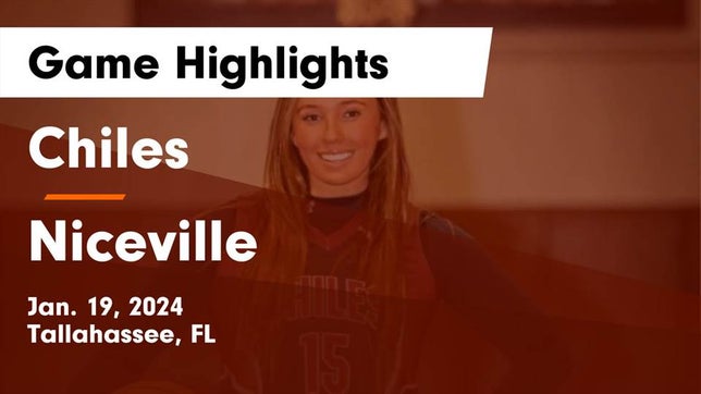 Watch this highlight video of the Chiles (Tallahassee, FL) girls basketball team in its game Chiles  vs Niceville  Game Highlights - Jan. 19, 2024 on Jan 19, 2024