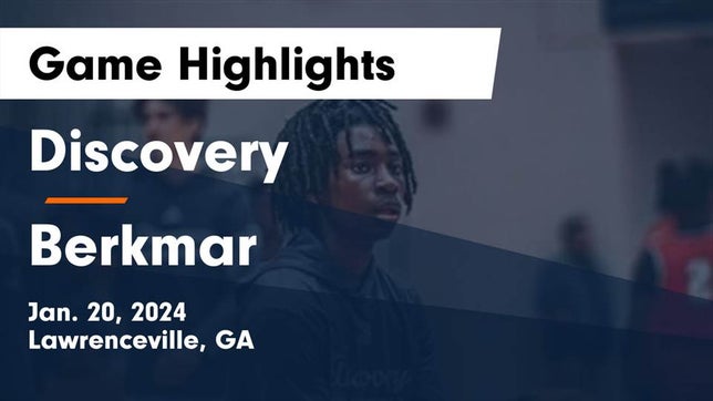 Watch this highlight video of the Discovery (Lawrenceville, GA) basketball team in its game Discovery  vs Berkmar  Game Highlights - Jan. 20, 2024 on Jan 20, 2024