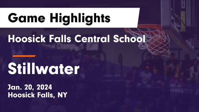 Watch this highlight video of the Hoosick Falls (NY) girls basketball team in its game Hoosick Falls Central School vs Stillwater  Game Highlights - Jan. 20, 2024 on Jan 20, 2024