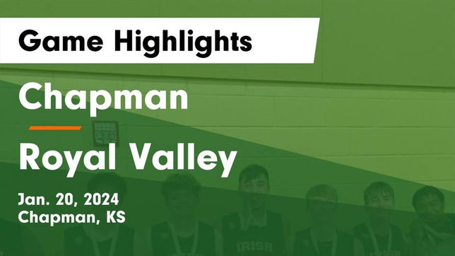 Watch this highlight video of the Chapman (KS) basketball team in its game Chapman  vs Royal Valley  Game Highlights - Jan. 20, 2024 on Jan 20, 2024