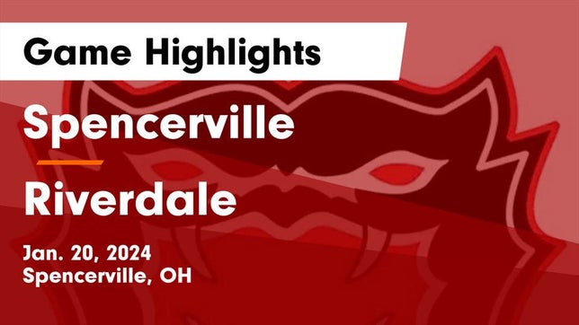 Watch this highlight video of the Spencerville (OH) girls basketball team in its game Spencerville  vs Riverdale  Game Highlights - Jan. 20, 2024 on Jan 20, 2024