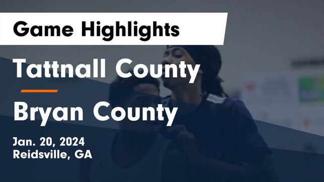 Watch this highlight video of the Tattnall County (Reidsville, GA) basketball team in its game Tattnall County  vs Bryan County  Game Highlights - Jan. 20, 2024 on Jan 20, 2024
