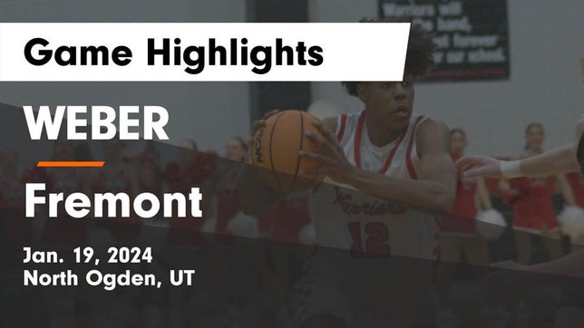 Watch this highlight video of the Weber (Pleasant View, UT) basketball team in its game WEBER  vs Fremont  Game Highlights - Jan. 19, 2024 on Jan 19, 2024