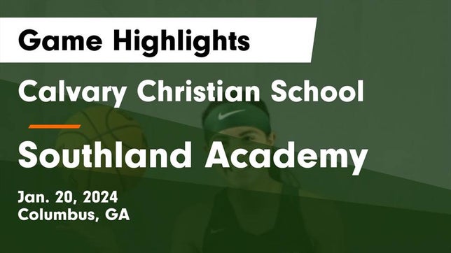 Watch this highlight video of the Calvary Christian (Columbus, GA) girls basketball team in its game Calvary Christian School vs Southland Academy  Game Highlights - Jan. 20, 2024 on Jan 20, 2024