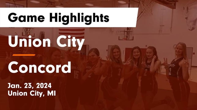 Watch this highlight video of the Union City (MI) girls basketball team in its game Union City  vs Concord  Game Highlights - Jan. 23, 2024 on Jan 23, 2024