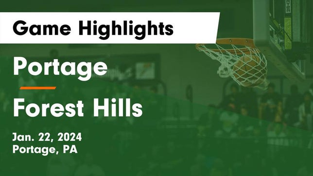 Watch this highlight video of the Portage (PA) basketball team in its game Portage  vs Forest Hills  Game Highlights - Jan. 22, 2024 on Jan 22, 2024