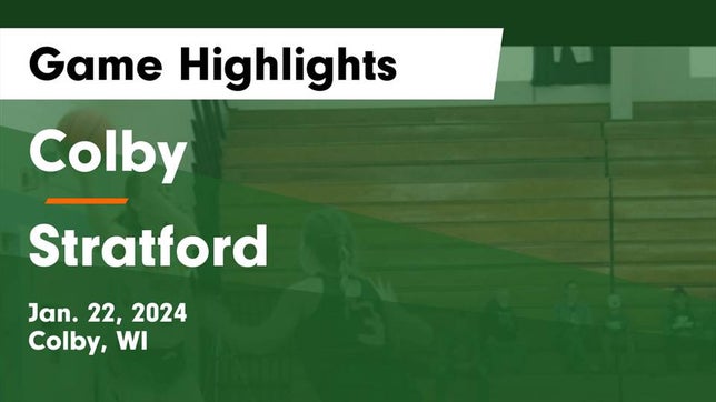 Watch this highlight video of the Colby (WI) girls basketball team in its game Colby  vs Stratford  Game Highlights - Jan. 22, 2024 on Jan 22, 2024