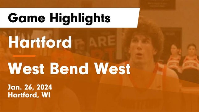 Watch this highlight video of the Hartford (WI) basketball team in its game Hartford  vs West Bend West  Game Highlights - Jan. 26, 2024 on Jan 26, 2024