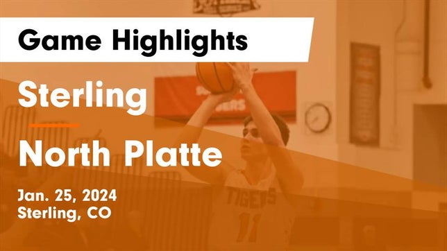 Watch this highlight video of the Sterling (CO) basketball team in its game Sterling  vs North Platte  Game Highlights - Jan. 25, 2024 on Jan 25, 2024