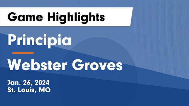 Watch this highlight video of the Principia (St. Louis, MO) basketball team in its game Principia  vs Webster Groves  Game Highlights - Jan. 26, 2024 on Jan 26, 2024