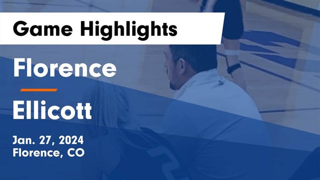 Watch this highlight video of the Florence (CO) girls basketball team in its game Florence  vs Ellicott  Game Highlights - Jan. 27, 2024 on Jan 27, 2024