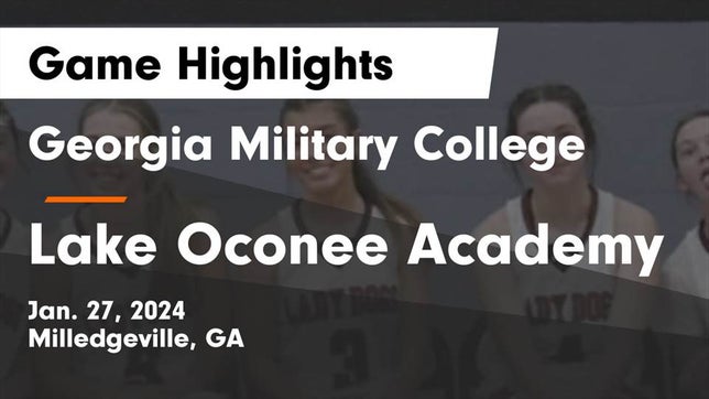 Watch this highlight video of the Georgia Military College (Milledgeville, GA) girls basketball team in its game Georgia Military College  vs Lake Oconee Academy Game Highlights - Jan. 27, 2024 on Jan 27, 2024