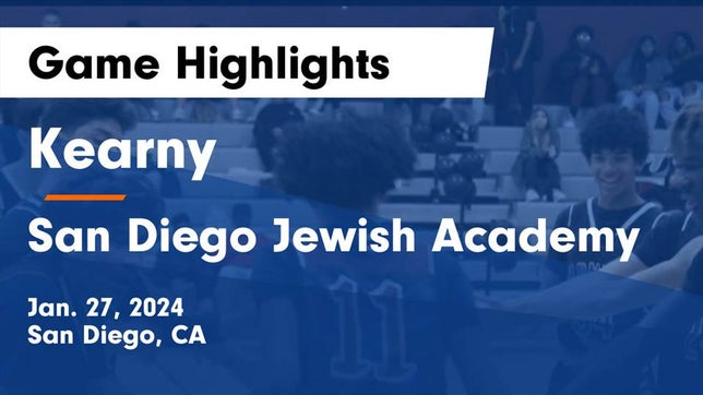 Watch this highlight video of the Kearny (San Diego, CA) basketball team in its game Kearny  vs San Diego Jewish Academy  Game Highlights - Jan. 27, 2024 on Jan 27, 2024