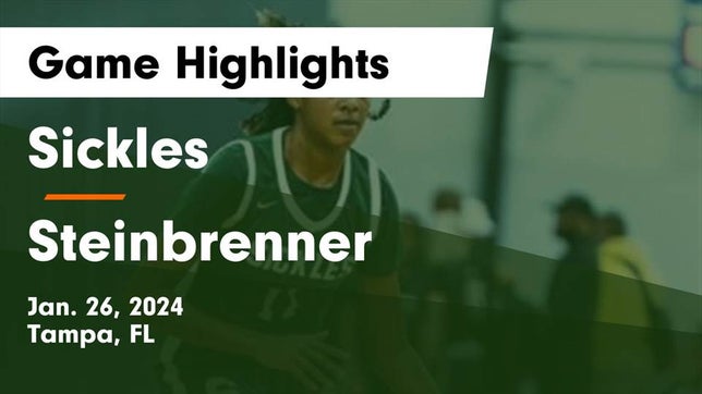 Watch this highlight video of the Sickles (Tampa, FL) girls basketball team in its game Sickles  vs Steinbrenner  Game Highlights - Jan. 26, 2024 on Jan 26, 2024