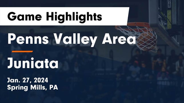 Watch this highlight video of the Penns Valley Area (Spring Mills, PA) girls basketball team in its game Penns Valley Area  vs Juniata  Game Highlights - Jan. 27, 2024 on Jan 27, 2024