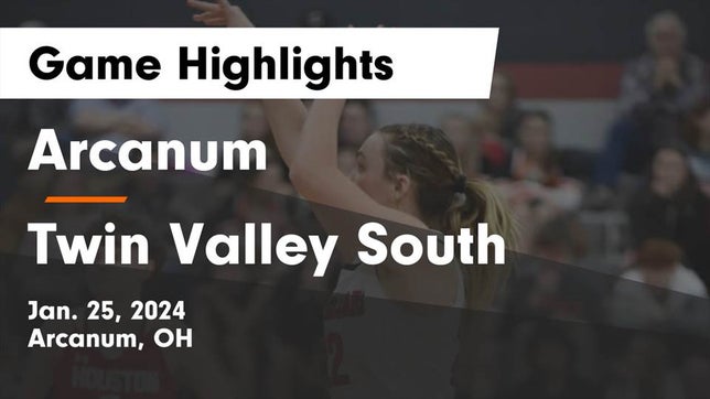 Watch this highlight video of the Arcanum (OH) girls basketball team in its game Arcanum  vs Twin Valley South  Game Highlights - Jan. 25, 2024 on Jan 25, 2024