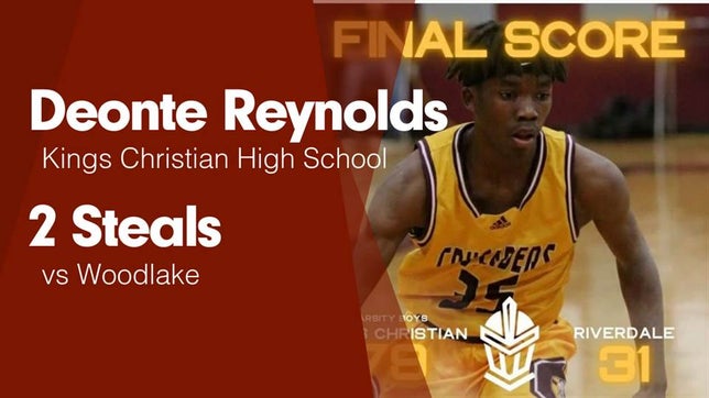 Watch this highlight video of Deonte Reynolds