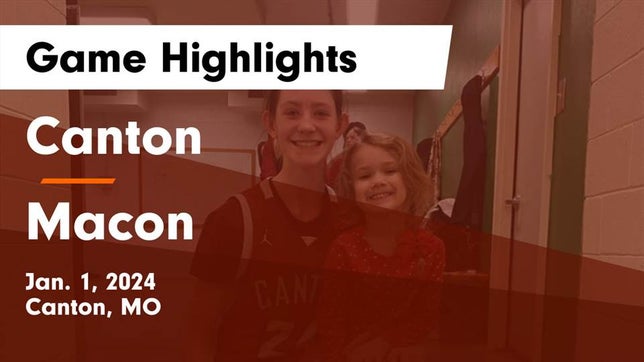 Watch this highlight video of the Canton (MO) girls basketball team in its game Canton  vs Macon  Game Highlights - Jan. 1, 2024 on Jan 1, 2024