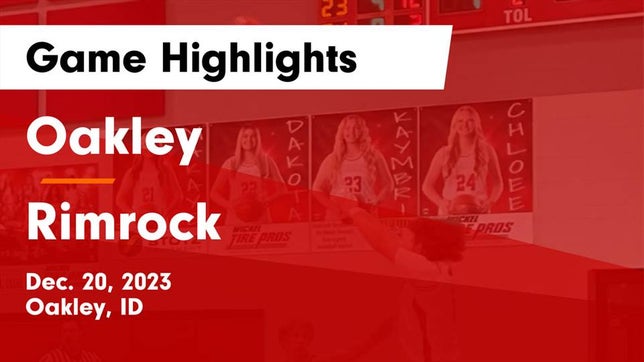 Watch this highlight video of the Oakley (ID) basketball team in its game Oakley  vs Rimrock  Game Highlights - Dec. 20, 2023 on Dec 20, 2023