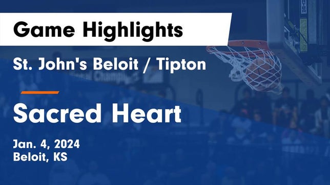 Watch this highlight video of the St. John's/Tipton Catholic (Beloit, KS) basketball team in its game St. John's Beloit / Tipton vs Sacred Heart  Game Highlights - Jan. 4, 2024 on Jan 4, 2024