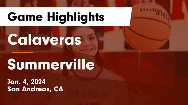 Watch this highlight video of the Calaveras (San Andreas, CA) girls basketball team in its game Calaveras  vs Summerville  Game Highlights - Jan. 4, 2024 on Jan 4, 2024