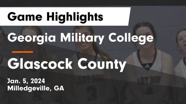 Watch this highlight video of the Georgia Military College (Milledgeville, GA) girls basketball team in its game Georgia Military College  vs Glascock County  Game Highlights - Jan. 5, 2024 on Jan 5, 2024