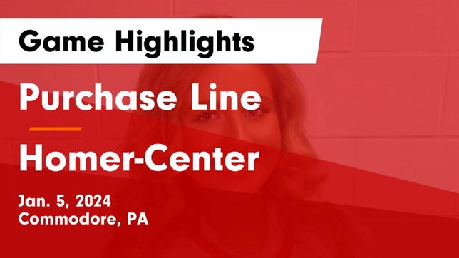 Watch this highlight video of the Purchase Line (Commodore, PA) girls basketball team in its game Purchase Line  vs Homer-Center  Game Highlights - Jan. 5, 2024 on Jan 5, 2024
