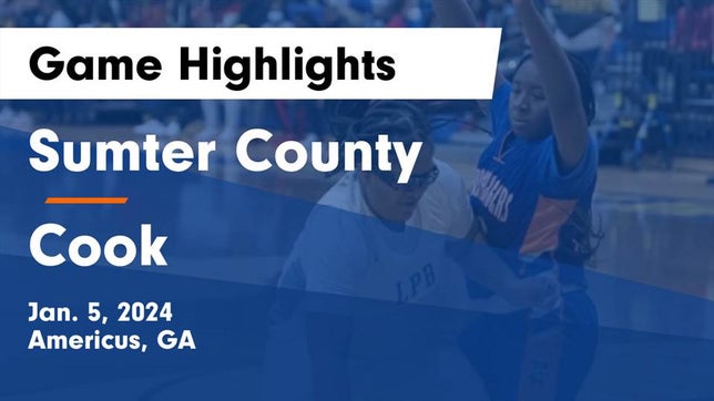 Watch this highlight video of the Sumter County (Americus, GA) girls basketball team in its game Sumter County  vs Cook  Game Highlights - Jan. 5, 2024 on Jan 5, 2024