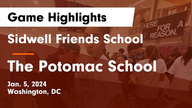 Watch this highlight video of the Sidwell Friends (Washington, DC) girls basketball team in its game Sidwell Friends School vs The Potomac School Game Highlights - Jan. 5, 2024 on Jan 5, 2024