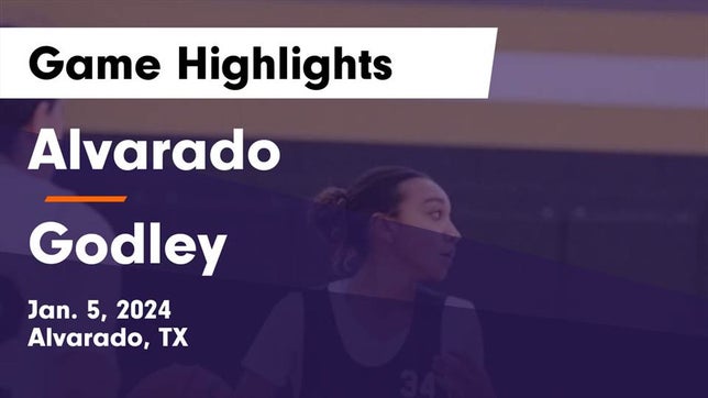 Watch this highlight video of the Alvarado (TX) girls basketball team in its game Alvarado  vs Godley  Game Highlights - Jan. 5, 2024 on Jan 5, 2024