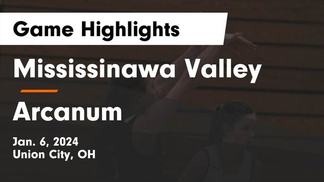Watch this highlight video of the Mississinawa Valley (Union City, OH) girls basketball team in its game Mississinawa Valley  vs Arcanum  Game Highlights - Jan. 6, 2024 on Jan 6, 2024