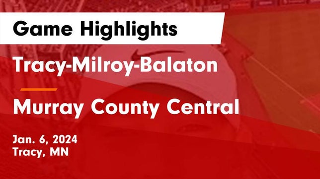 Watch this highlight video of the Tracy-Milroy-Balaton (Tracy, MN) basketball team in its game Tracy-Milroy-Balaton  vs Murray County Central  Game Highlights - Jan. 6, 2024 on Jan 6, 2024