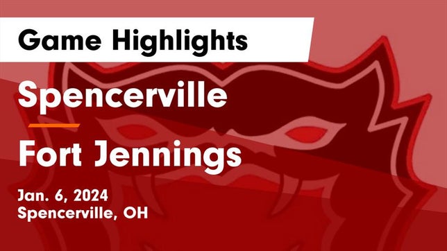 Watch this highlight video of the Spencerville (OH) girls basketball team in its game Spencerville  vs Fort Jennings  Game Highlights - Jan. 6, 2024 on Jan 6, 2024